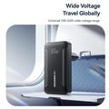 Essager 65W GaN-pikalaturi, erittäin ohut - 2x USB-C, USB-A - musta