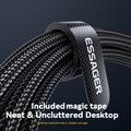Essager ES-X47 240W:n USB-C-kaapeli digitaalisella näytöllä - 1m - musta