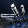 Essager ES-X47 240W:n USB-C-kaapeli digitaalisella näytöllä - 1m - musta