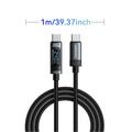Essager ES-X47 240W:n USB-C-kaapeli digitaalisella näytöllä - 1m - musta