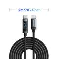 Essager ES-X47 240W:n USB-C-kaapeli digitaalisella näytöllä - 2m - musta