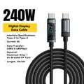 Essager ES-X47 240W:n USB-C-kaapeli digitaalisella näytöllä - 2m - musta