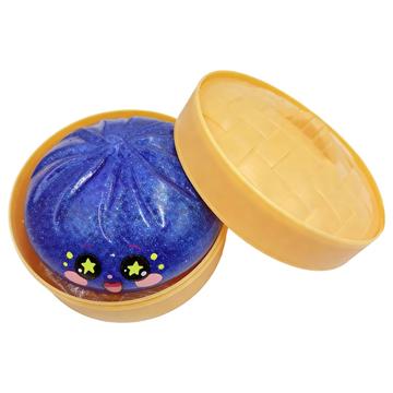 Dumpling squishy-lelu silmäilmeellä ja höyrytyskorilla - sininen