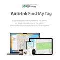 F10 Mini Bluetooth-paikannin, 1.54" E-Ink-näyttö - valkoinen