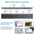 F156P02 15.6 tuuman Full HD -kannettava näyttö, jossa on tukijalka – musta
