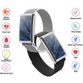 F360 Smart Band - syke, HRV, SpO2, unen seuranta, 44 urheilutilaa - nailonhihna - musta