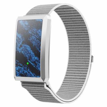 F360 Smart Band - syke, HRV, SpO2, unen seuranta, 44 urheilutilaa - nailonhihna - harmaa