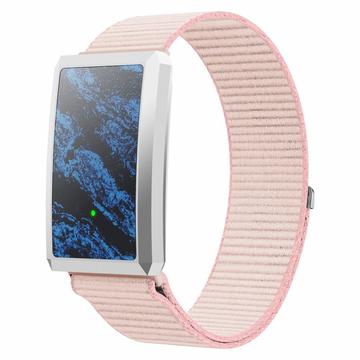 F360 Smart Band - syke, HRV, SpO2, unen seuranta, 44 urheilutilaa - nailonhihna - vaaleanpunainen