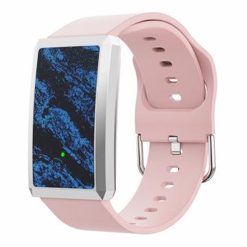 F360 Smart Band - syke, HRV, SpO2, unen seuranta, 44 urheilutilaa - silikoniranneke - vaaleanpunainen