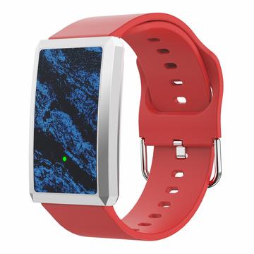 F360 Smart Band - syke, HRV, SpO2, unen seuranta, 44 urheilutilaa - silikoniranneke - punainen