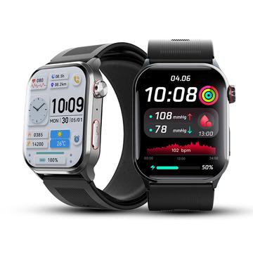 F530 älykello, jossa on ilmapumppu Verenpaine, EKG, syke ja unen seuranta - musta