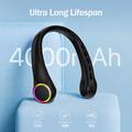 F8-kaulatuuletin ilman siipiä ja tunnelmavalaistuksella - 4000mAh:n akku, 3 nopeusasetusta ja USB-C-lataus