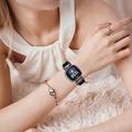 Fitbit Versa 3/Sense -tyylikäs nahkahihna strassikivillä