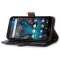 Crocodile Nokia X30 Lompakkomallinen Nahkakotelo kanssa RFID - Musta