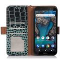 Crocodile Nokia X30 Lompakkomallinen Nahkakotelo kanssa RFID