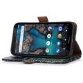 Crocodile Nokia X30 Lompakkomallinen Nahkakotelo kanssa RFID