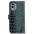 Crocodile Nokia X30 Lompakkomallinen Nahkakotelo kanssa RFID