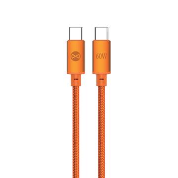 Forever Saffron USB-C-kaapeli - 1m, 60W - oranssi