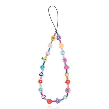 Hedelmäkoristeinen puhelinkoriste / rannehihna - 22cm - värikäs