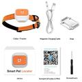 G01 Vedenkestävä älykäs lemmikkien GPS-paikannin 4G/WiFi – S – Oranssi