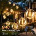 G40-aurinkokäyttöiset LED-valosarjat, joissa on 50 lamppua ja 2 varalamppua sekä kaukosäädin - 30m