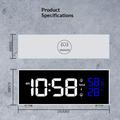 GS-8812 Herätyskello peilillä, LED-näytöllä ja kahdella herätyksellä – valkoinen