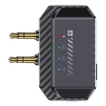 GT36 Bluetooth 6.0 -äänilähetin lentokoneeseen - kaksi 3.5mm:n liitintä - tukee kahta kuuloketta