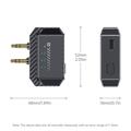GT36 Bluetooth 6.0 -äänilähetin lentokoneeseen - kaksi 3.5mm:n liitintä - tukee kahta kuuloketta
