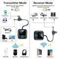 GT83 Bluetooth 6.0 -äänilähetin/vastaanotin autoon, lentokoneeseen ja televisioon - USB-C/3.5mm - musta