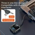 GT83 Bluetooth 6.0 -äänilähetin/vastaanotin autoon, lentokoneeseen ja televisioon - USB-C/3.5mm - musta