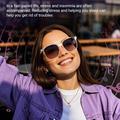 GY500 AI-älylasit Bluetooth 5.4, UV400 ja reaaliaikainen käännös - läpinäkyvä / valkoinen