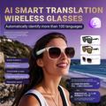 GY500 AI-älylasit Bluetooth 5.4, UV400 ja reaaliaikainen käännös - läpinäkyvä / valkoinen