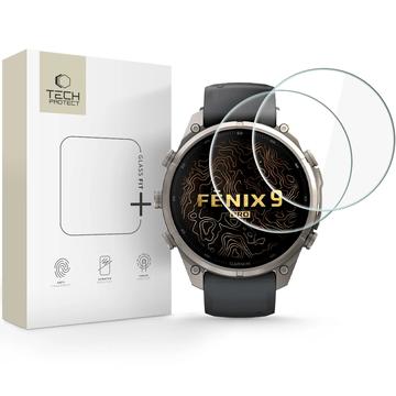 Garmin Fenix 9 Pro Tech-Protect Glass Fit+ Panssarilasi - 47mm - 2 kpl. - Kirkas