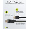 Goobay 4K DisplayPort-HDMI-kaapeli projektorille, televisiolle ja tietokoneelle - 2m - musta