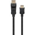 Goobay 4K DisplayPort-HDMI-kaapeli projektorille, televisiolle ja tietokoneelle - 2m - musta