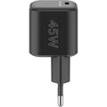Goobay Nano 45W USB-C PD GaN -pikalaturi - musta
