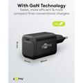 Goobay Nano 65W USB-C PD GaN -pikalaturi - musta