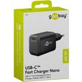 Goobay Nano 65W USB-C PD GaN -pikalaturi - musta
