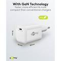 Goobay Nano 65W USB-C PD GaN -pikalaturi - valkoinen