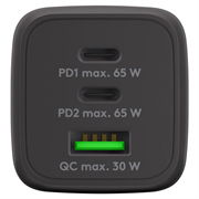 Goobay Nano 65W USB-C PD GaN -moniporttinen pikalaturi