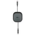 Goobay sisäänvedettävä USB-C-kaapeli - 1m, 15W - musta