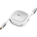 Goobay sisäänvedettävä USB-C-kaapeli - 1m, 15W - valkoinen