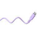 Goobay USB-C silikonikaapeli - 1.5m, 60W - violetti