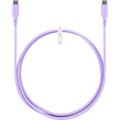 Goobay USB-C silikonikaapeli - 1.5m, 60W - violetti
