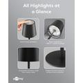 Goobay langaton LED-lattiavalaisin XL 122cm - RGBW, 220lm, IP44, ladattava - musta