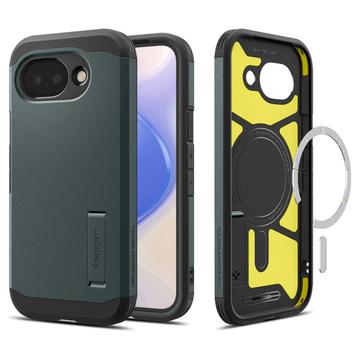 Google Pixel 10a Spigen Tough Armor Mag -kotelo - Syvyysvihreä