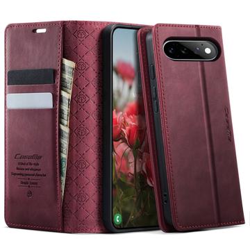 Google Pixel 11/11 Pro Caseme 033 vasikka tekstuuri lompakko tapauksessa RFID-sulku - punainen