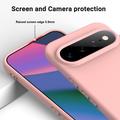 Google Pixel 11 Nestemäinen silikonikotelo käsihihnalla - Pinkki
