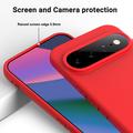 Google Pixel 11 Nestemäinen silikonikotelo käsihihnalla - punainen