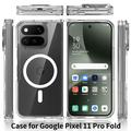 Google Pixel 11 Pro Fold Hybridikotelo - MagSafe-yhteensopiva - Läpinäkyvä